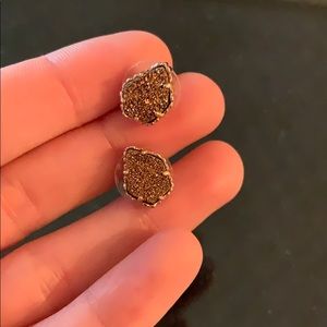 Kendra Scott rose gold frizzy earrings